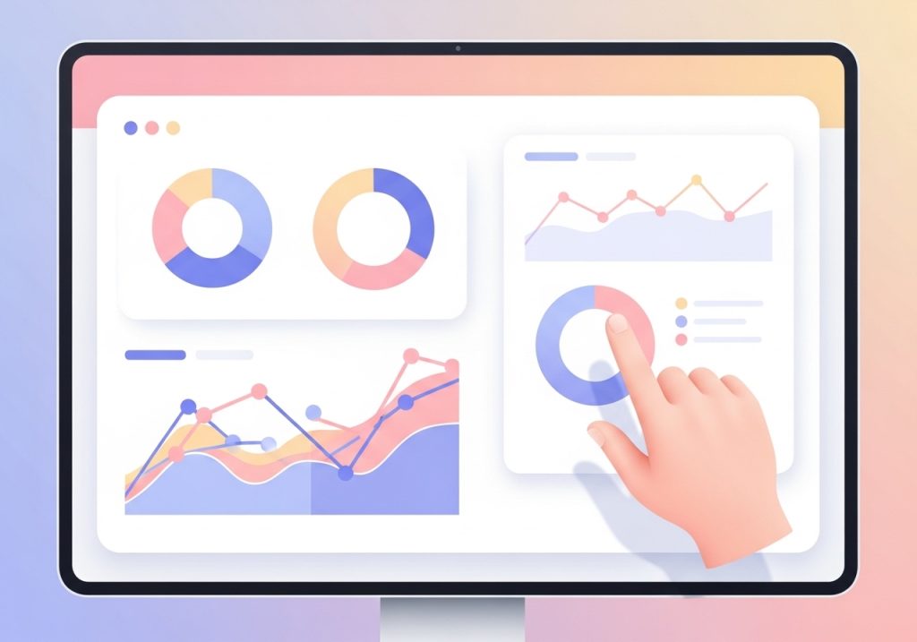 An illustration of the Google Analytics 4 dashboard used for web traffic analysis.