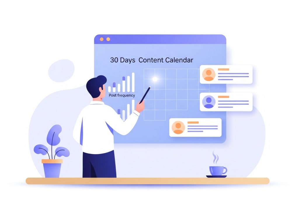 A marketing professional planning a strategic content calendar, representing the broad scope of marketing.