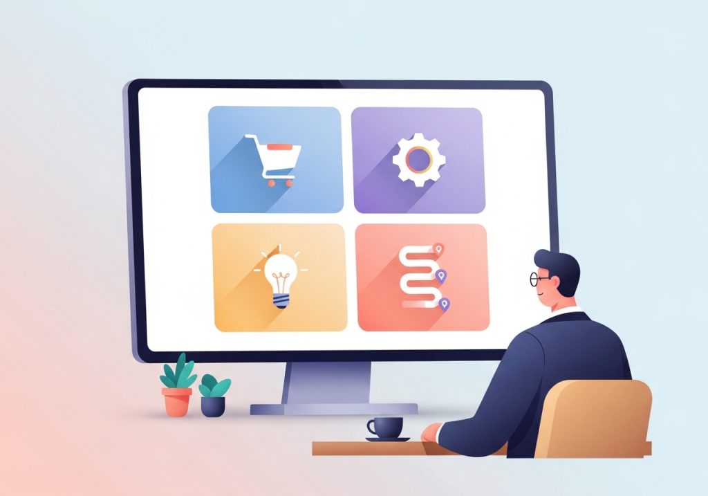 An illustration showing four key types of behavioral segmentation: purchase behavior, usage behavior, benefits sought, and customer journey stage.