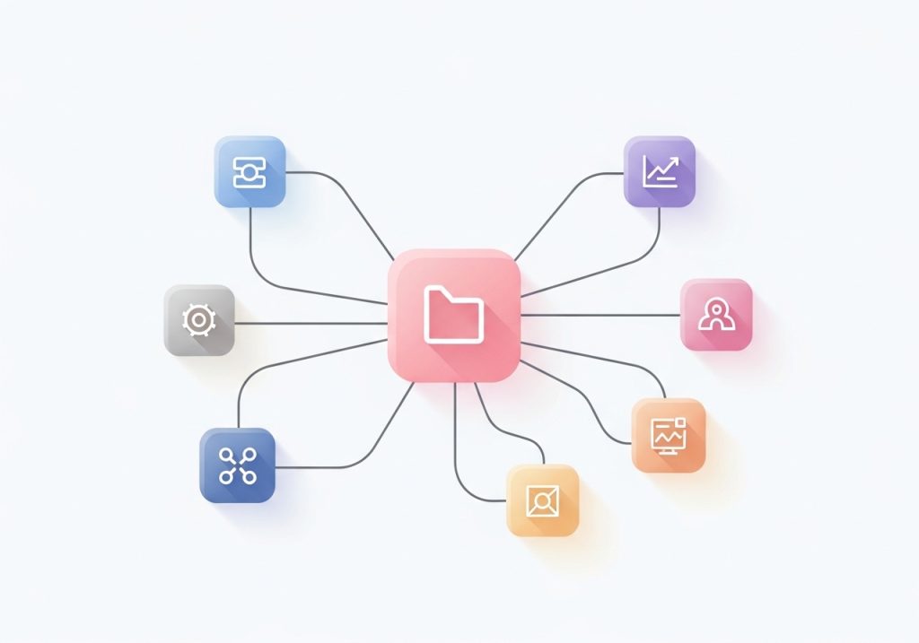 A diagram showing an effective internal linking structure to boost a website's SEO authority for free.
